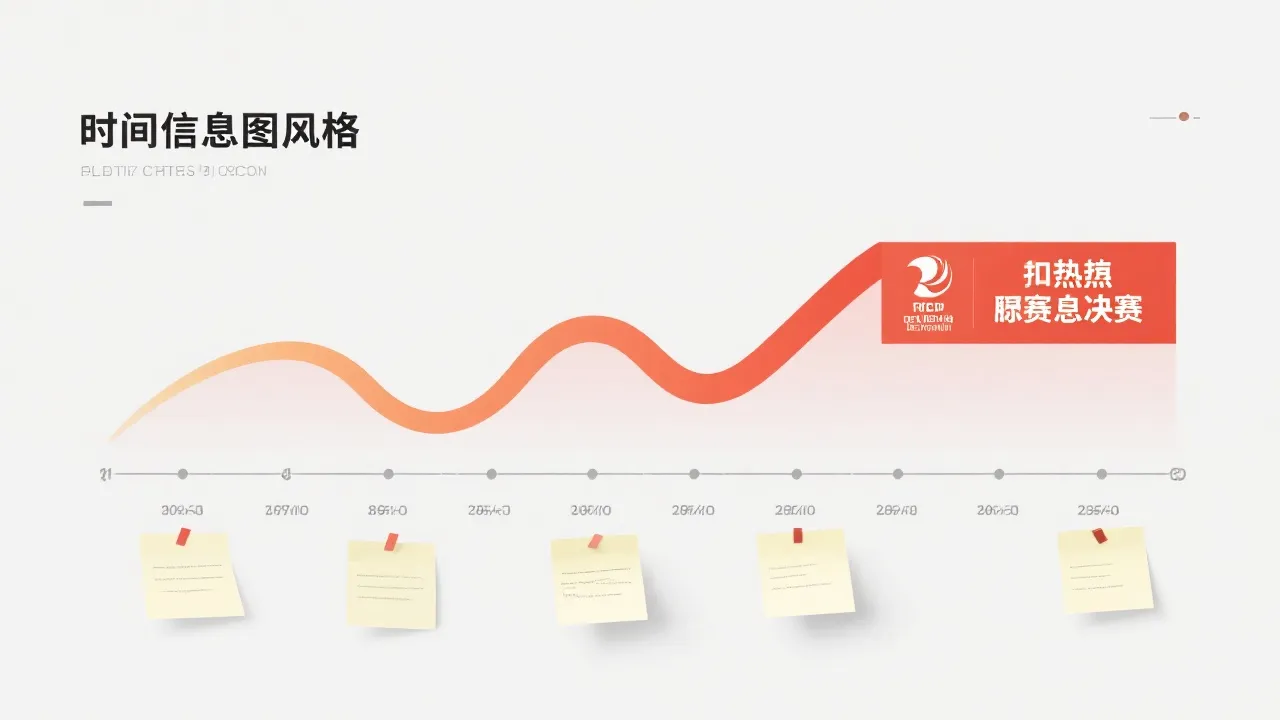 内容排期与营销节奏的时间轴，可视化热度峰值与回落